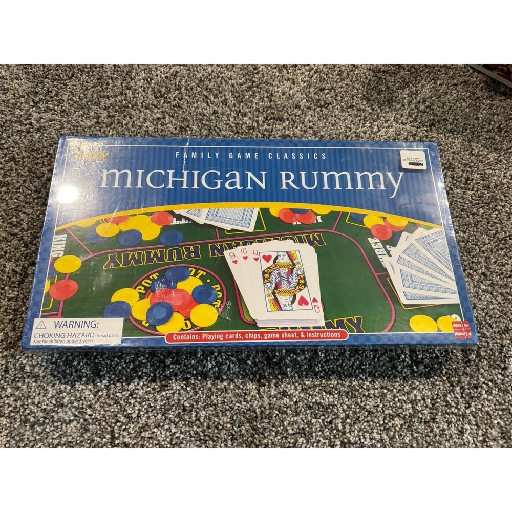 New, sealed MICHIGAN RUMMY FAMILY GAME CLASSIC Ages 6+ 2-4 Players 2001